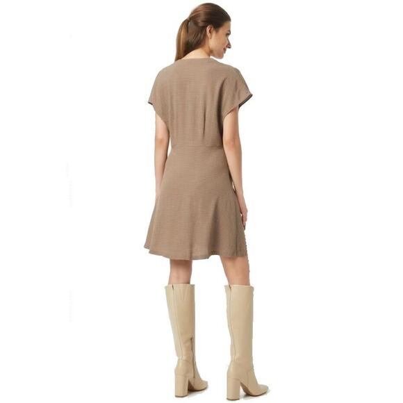 Samsoe Samsoe Women Brown Viscose Valerie Button Front Casual Dress Size M - Picture 2 of 10